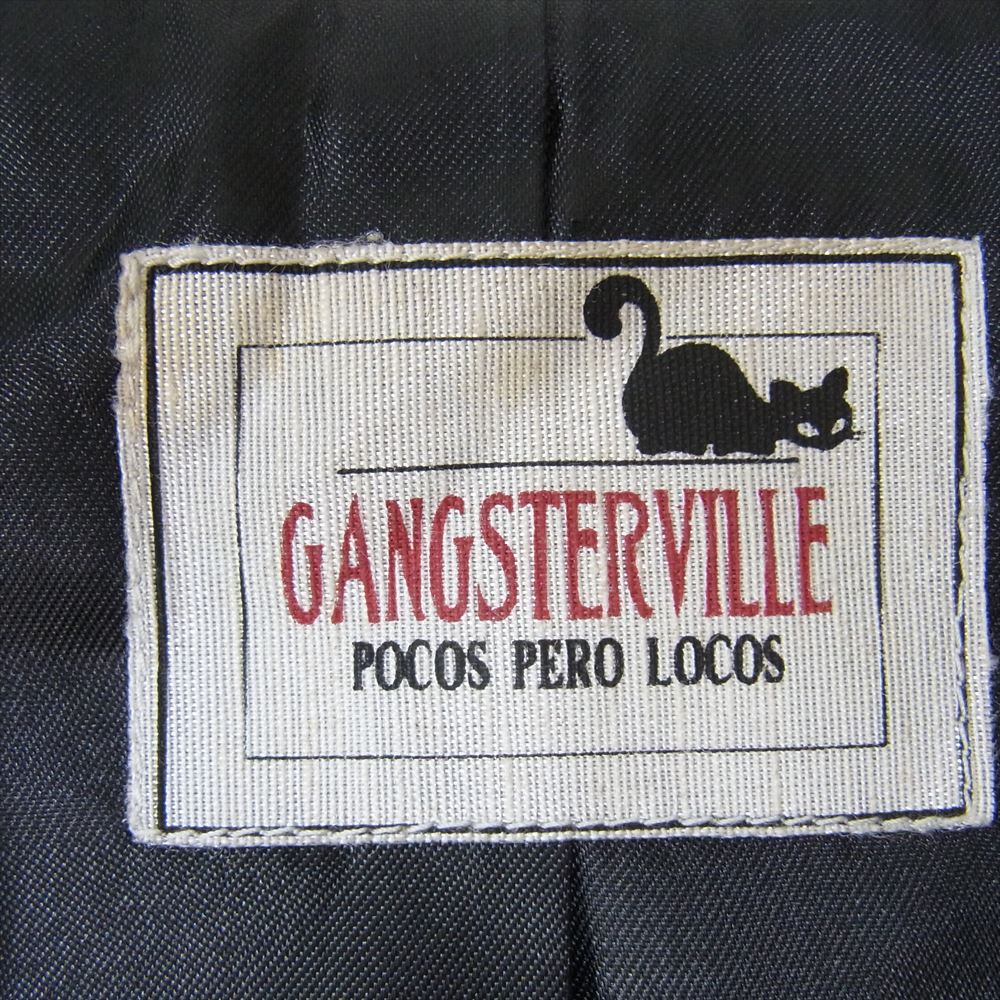 GANGSTERVILLE ギャングスタービル GSV-13-SS-03 コットン 千鳥格子 ハウンドトゥース チェーン刺繍 エンブロイダリー ジレ ベスト グレー系 M【中古】