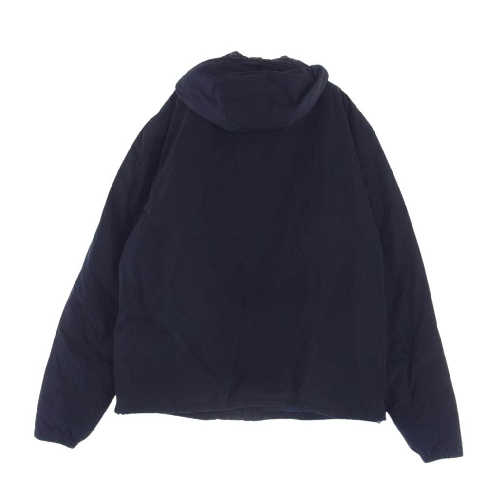 POLO RALPH LAUREN ポロ・ラルフローレン 刺繍 ロゴ ナイロン パーカ ダウン ジャケット ネイビー系 M【中古】