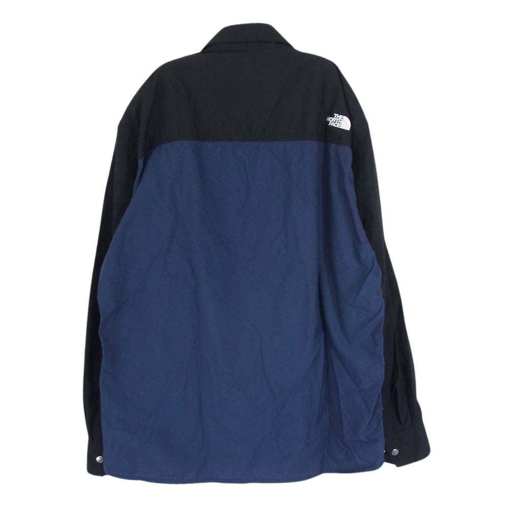 THE NORTH FACE ノースフェイス NR11961 ロングスリーブ ヌプシ シャツ コットン 長袖 シャツ ネイビー系 L【中古】