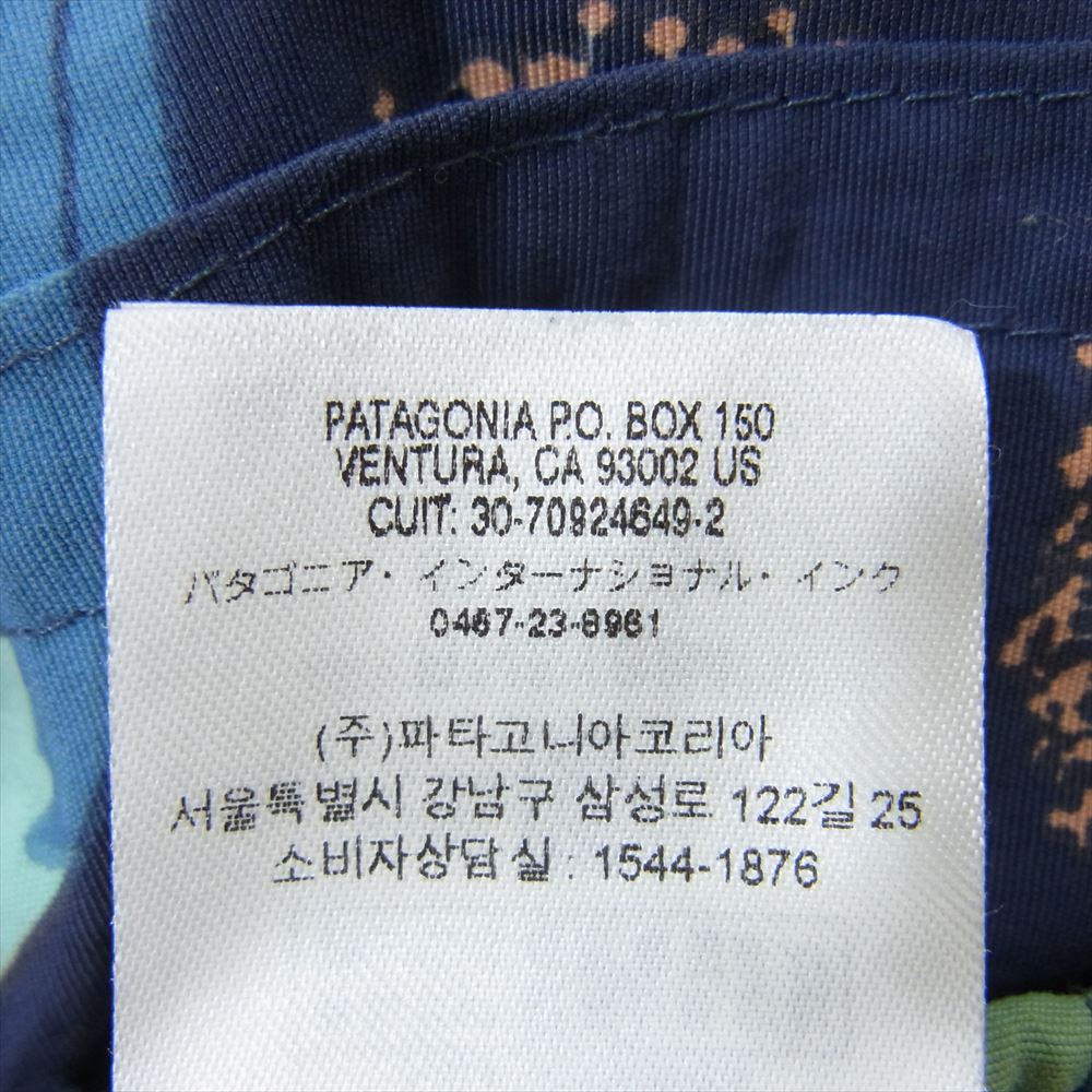 patagonia パタゴニア 19SS 58034SP19 BAGGIES SHORTS バギーズショーツ 7インチ 鳥 花柄 総柄 ハーフパンツ ネイビー系 L【中古】