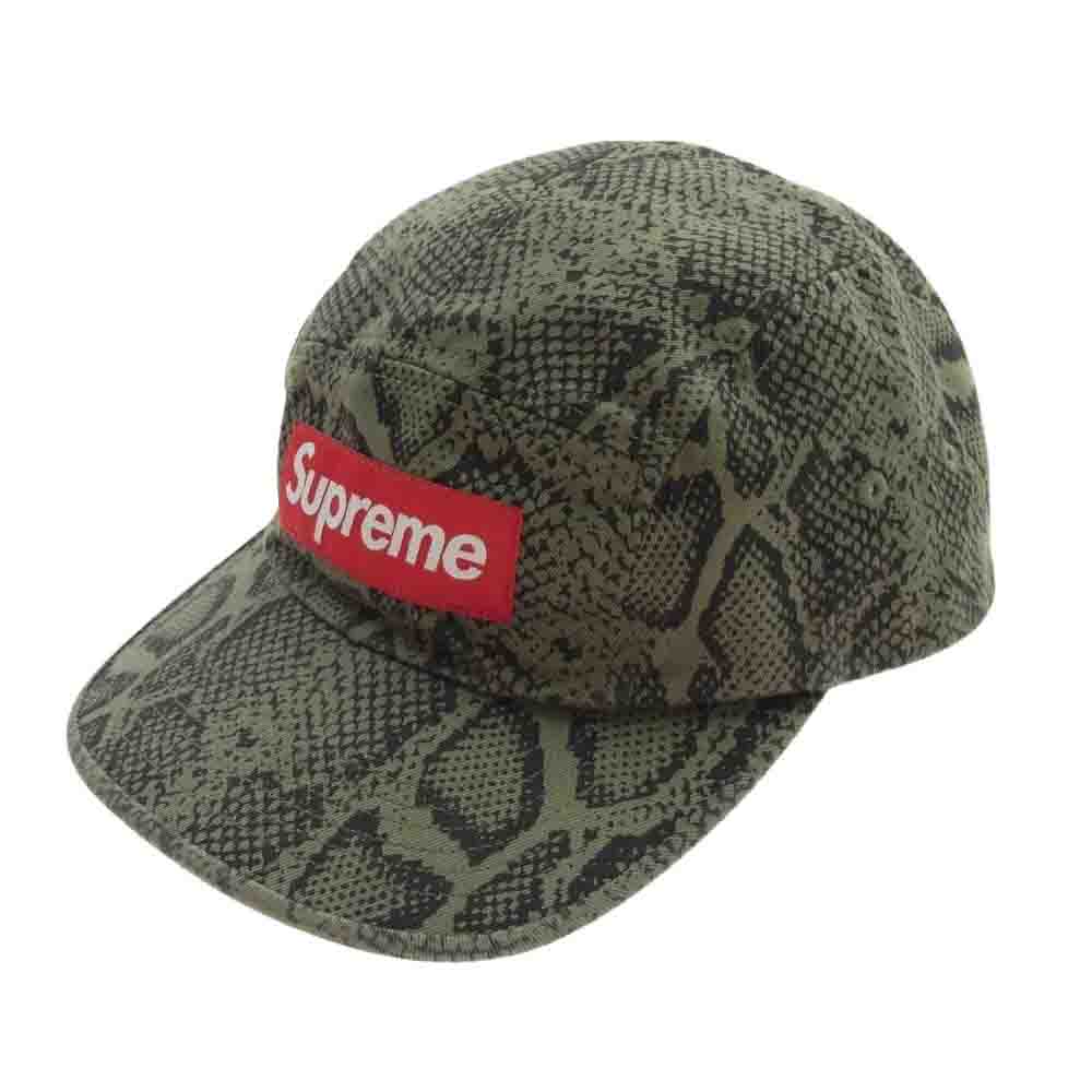 Supreme シュプリーム 24ss washed chino twill camp cap snake ウォッシュド チノ ツイル キャンプ キャップ スネーク モスグリーン系【中古】