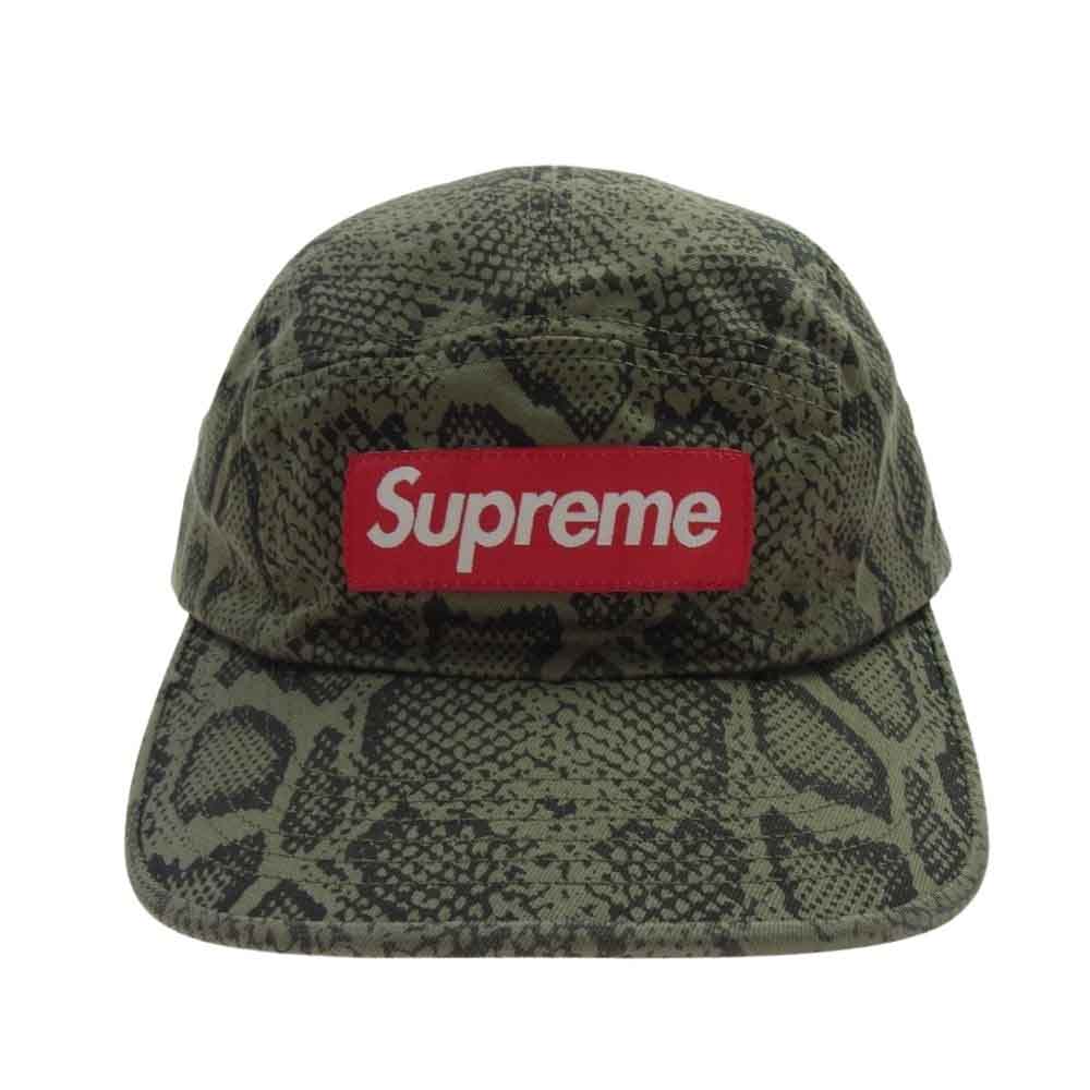 Supreme シュプリーム 24ss washed chino twill camp cap snake ウォッシュド チノ ツイル キャンプ キャップ スネーク モスグリーン系【中古】