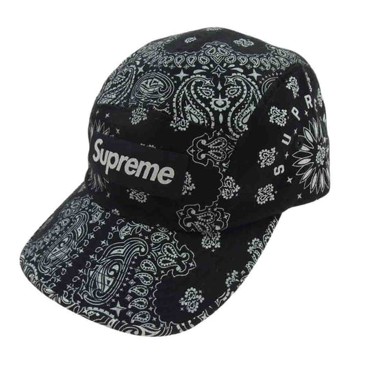 Supreme シュプリーム 21ss Bandana Camp Cap バンダナ キャンプ キャップ ペイズリー ブラック系【中古】