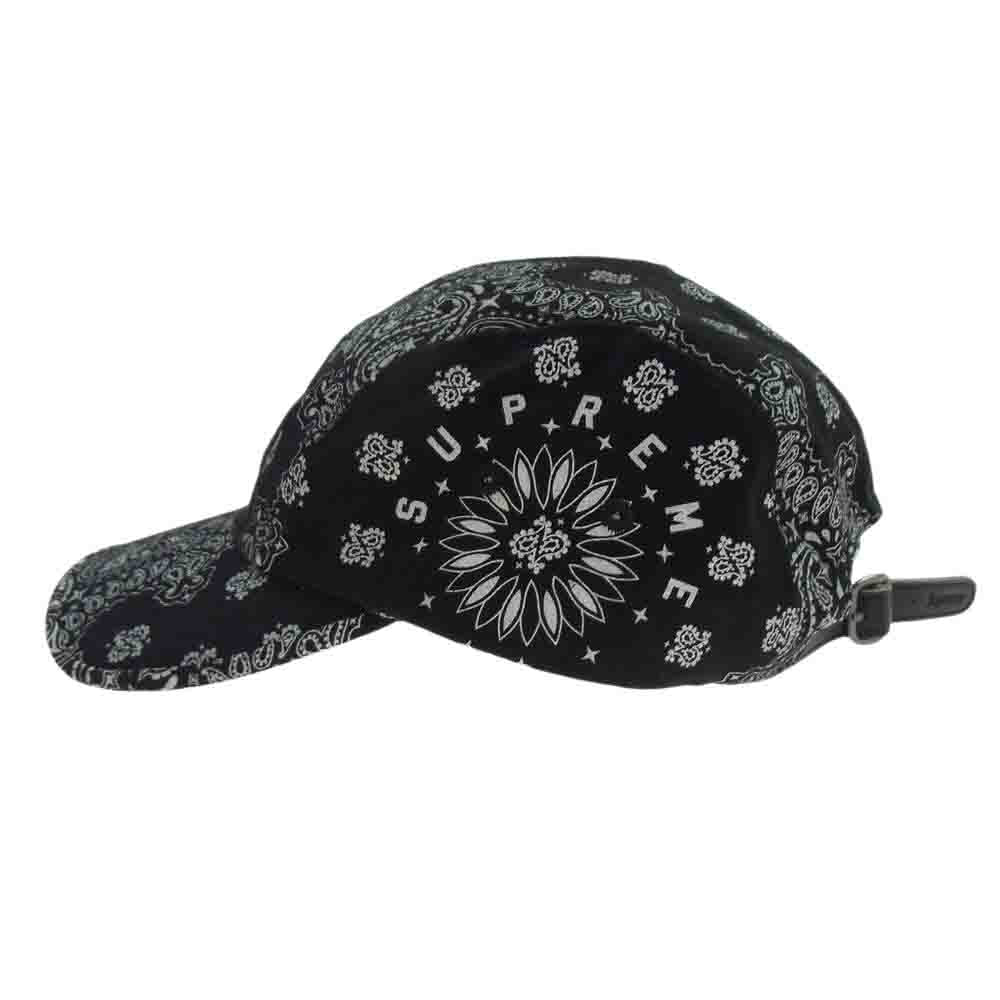 Supreme シュプリーム 21ss Bandana Camp Cap バンダナ キャンプ キャップ ペイズリー ブラック系【中古】