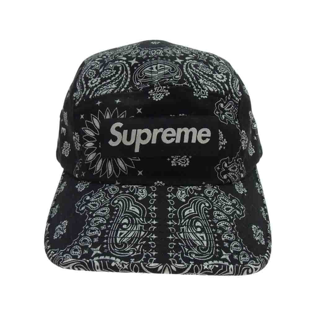 Supreme シュプリーム 21ss Bandana Camp Cap バンダナ キャンプ キャップ ペイズリー ブラック系【中古】