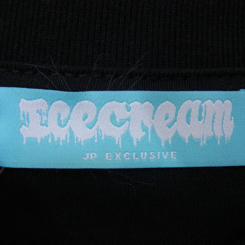 ICE CREAM アイスクリーム ブランド ロゴ 丸首 クルーネック 半袖 Tシャツ ブラック系 サイズ表記無【中古】