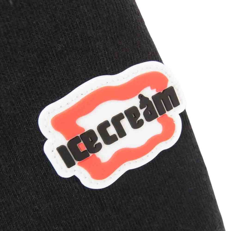 ICE CREAM アイスクリーム ブランド ロゴ 丸首 クルーネック 半袖 Tシャツ ブラック系 サイズ表記無【中古】
