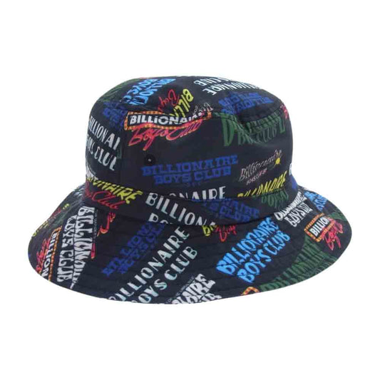 Billionaire Boys Club ビリオネアボーイズクラブ 811-2805 Roller Bucket Hat 総柄 バケット ハット ブラック系 S/M【極上美品】【中古】