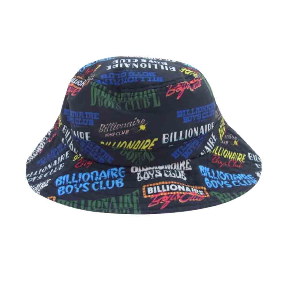 Billionaire Boys Club ビリオネアボーイズクラブ 811-2805 Roller Bucket Hat 総柄 バケット ハット ブラック系 S/M【極上美品】【中古】