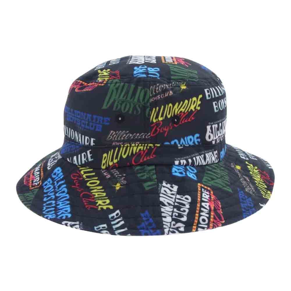 Billionaire Boys Club ビリオネアボーイズクラブ 811-2805 Roller Bucket Hat 総柄 バケット ハット ブラック系 S/M【極上美品】【中古】