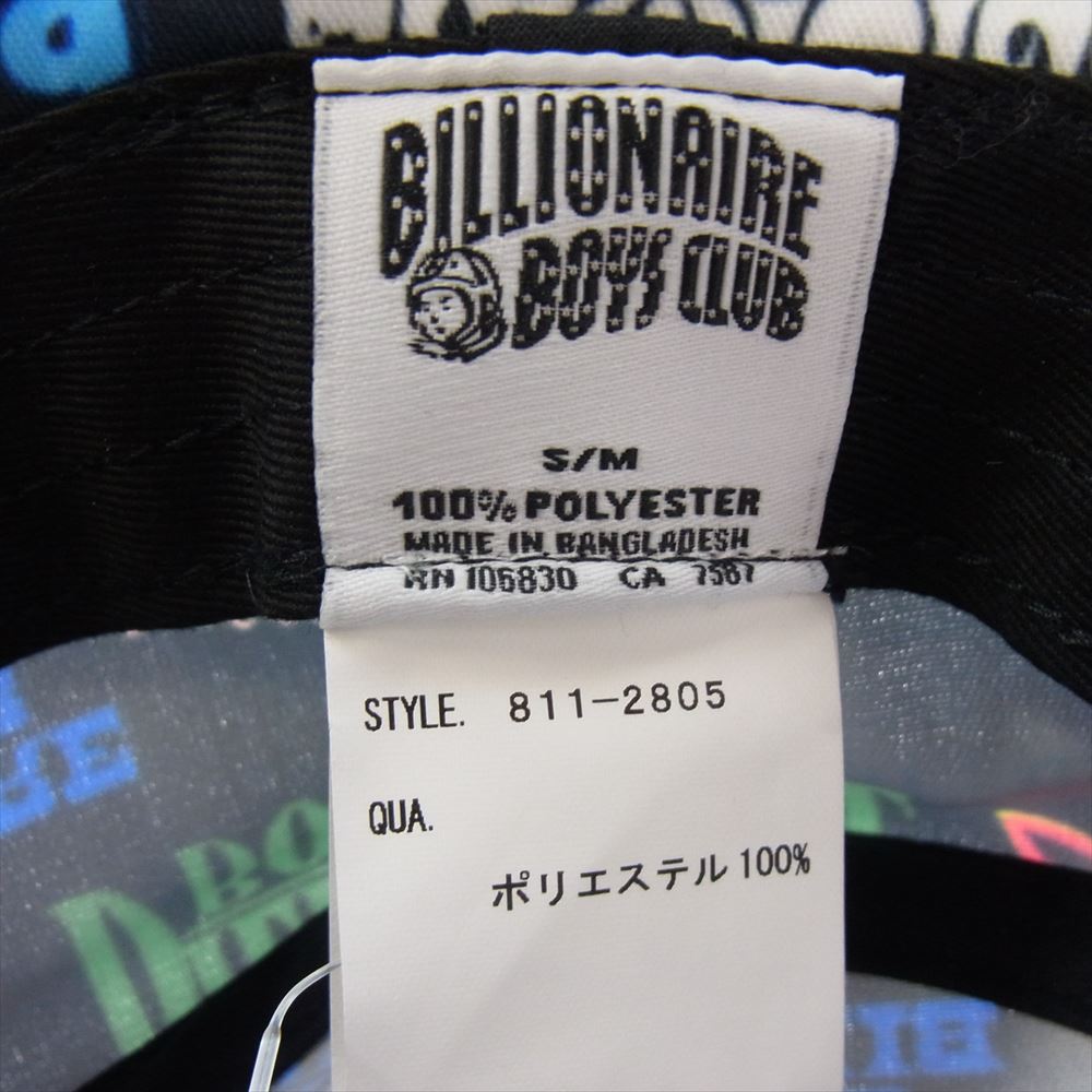 Billionaire Boys Club ビリオネアボーイズクラブ 811-2805 Roller Bucket Hat 総柄 バケット ハット ブラック系 S/M【極上美品】【中古】