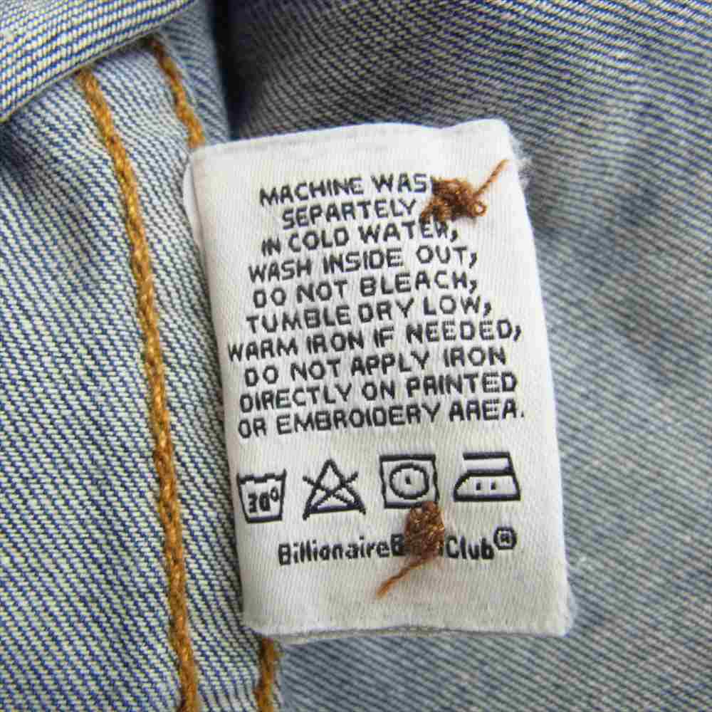 Billionaire Boys Club ビリオネアボーイズクラブ DENIM SHIRT グラデーション ロゴ デニム 長袖 シャツ インディゴブルー系 M【中古】