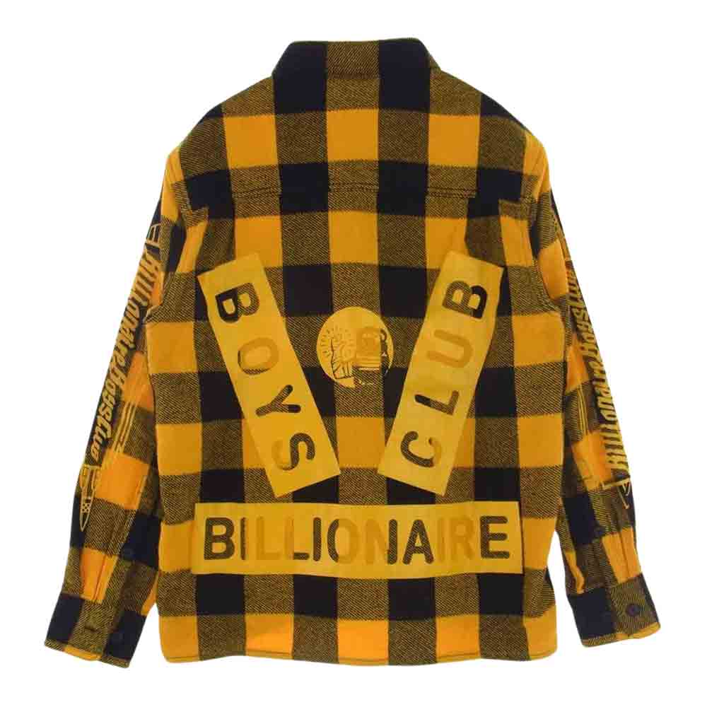 Billionaire Boys Club ビリオネアボーイズクラブ BBCJP203W001 コットン フランネル チェック 長袖 シャツ イエロー系 M【極上美品】【中古】