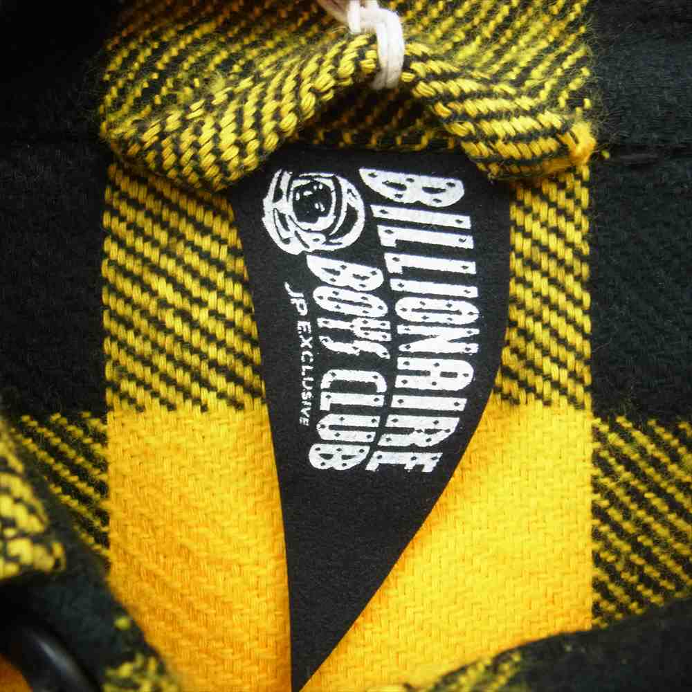 Billionaire Boys Club ビリオネアボーイズクラブ BBCJP203W001 コットン フランネル チェック 長袖 シャツ イエロー系 M【極上美品】【中古】