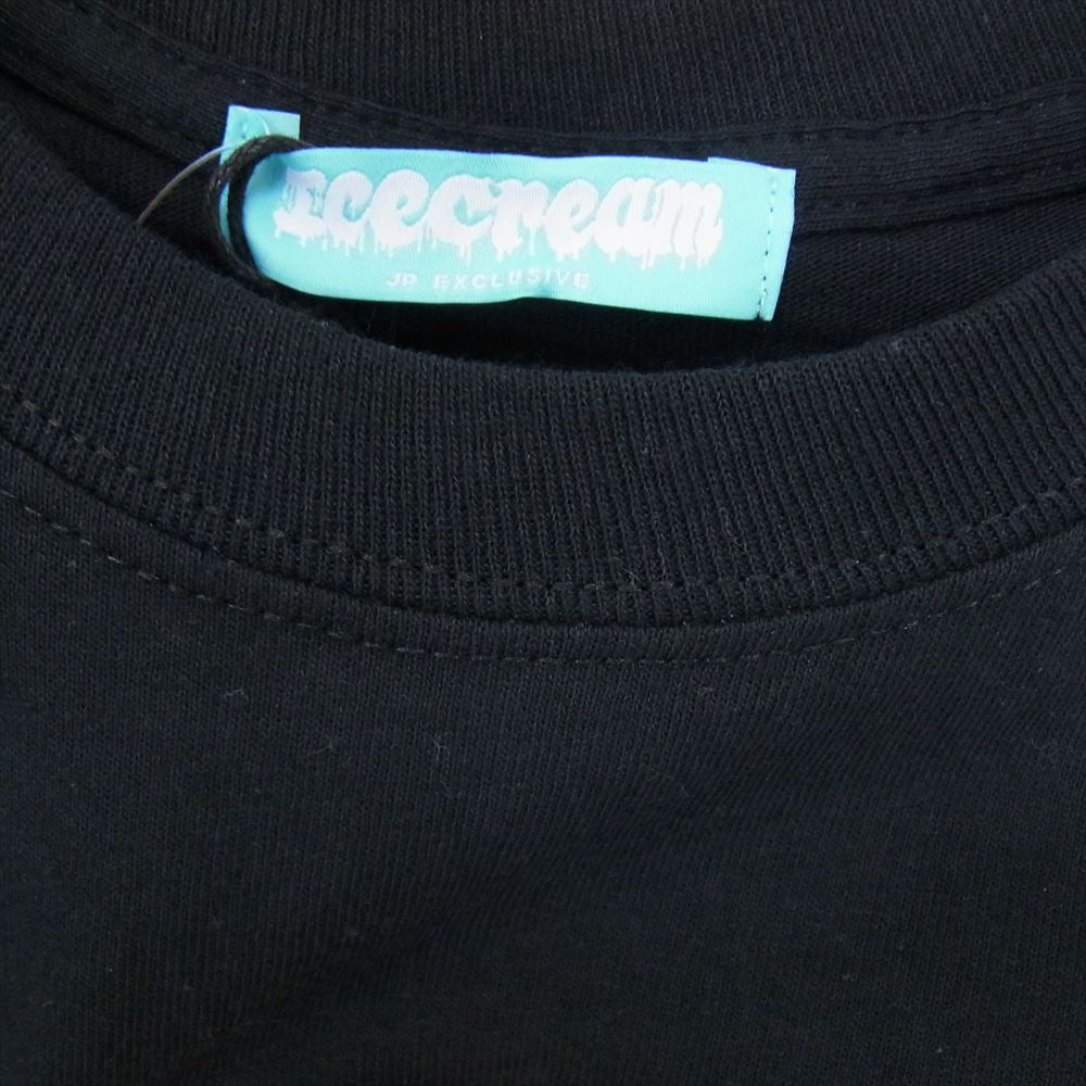 ICE CREAM アイスクリーム BILLIONAIRE BOYS CLUB ビリオネア ボーイズ クラブ × ATMOS EX CON  アトモス エクス クルーシブ プリント 長袖 Tシャツ ブラック系 M【美品】【中古】