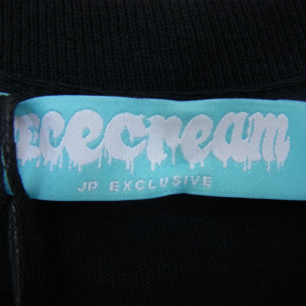ICE CREAM アイスクリーム BILLIONAIRE BOYS CLUB ビリオネア ボーイズ クラブ × ATMOS EX CON  アトモス エクス クルーシブ プリント 長袖 Tシャツ ブラック系 M【美品】【中古】