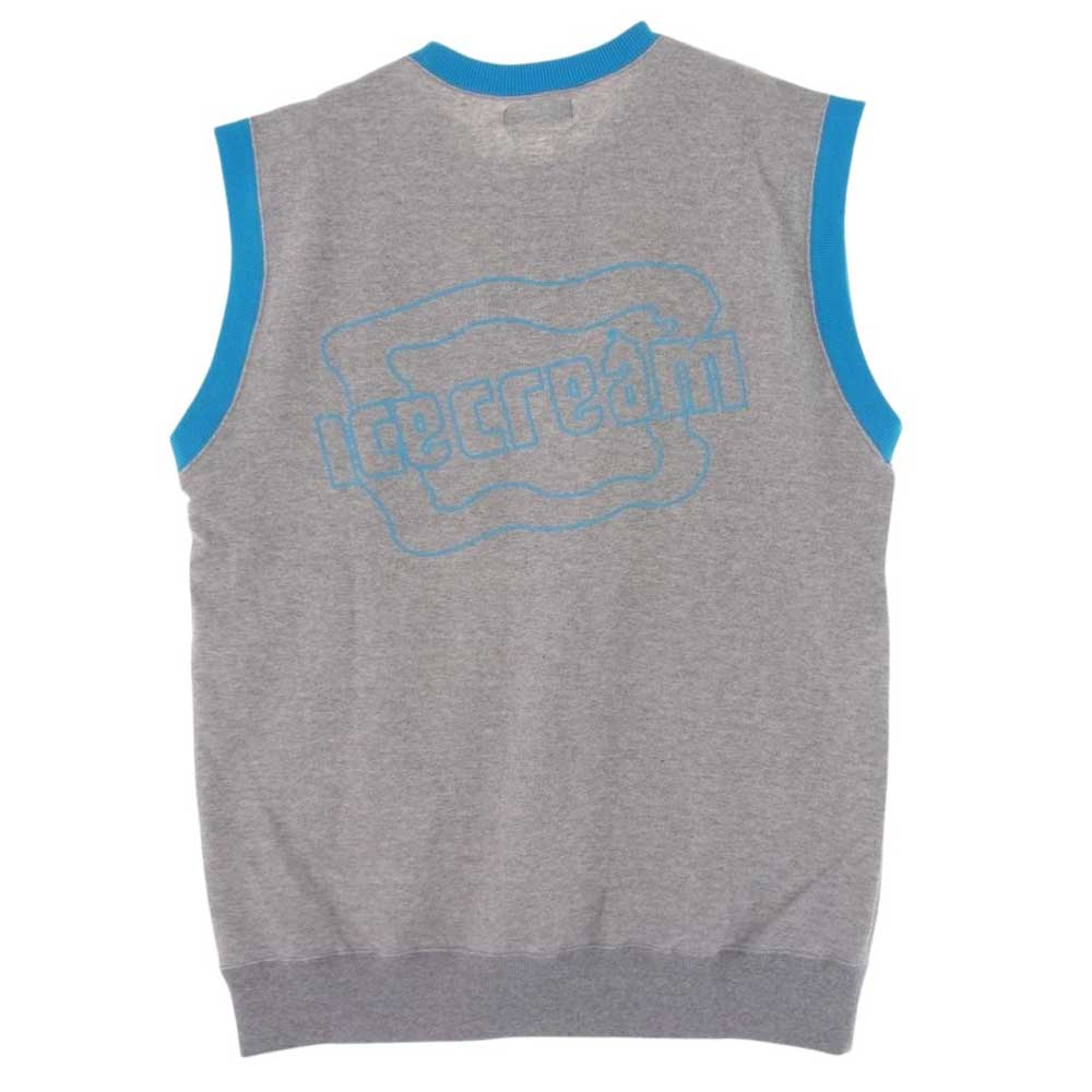 ICE CREAM アイスクリーム COTTON SWEAT VEST コットン スウェット ベスト グレー系 M【美品】【中古】