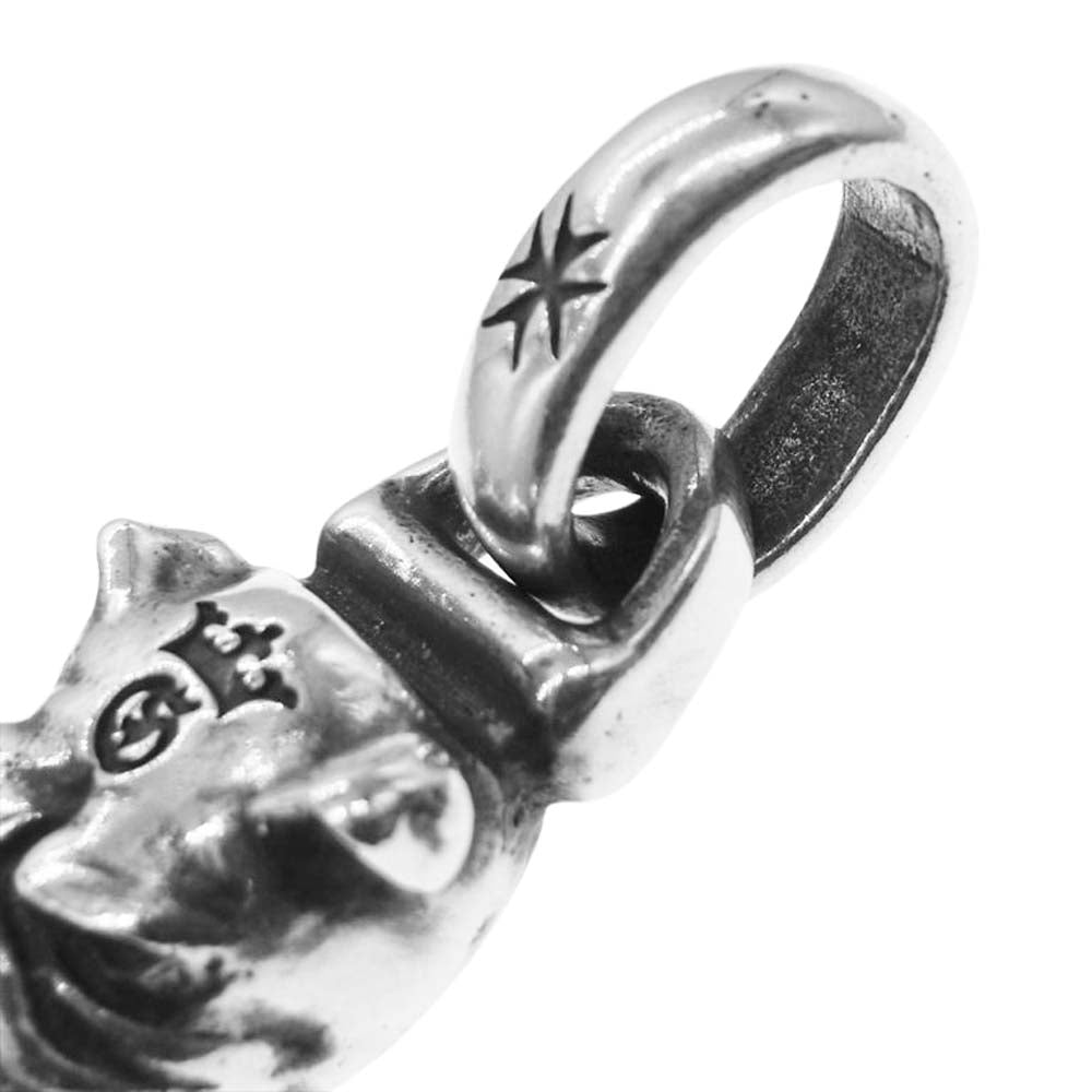 GABOR ガボール ギャランティ付属 Hali Bulldog Pendant ハーフ ブルドッグ ペンダント トップ シルバー系【中古】