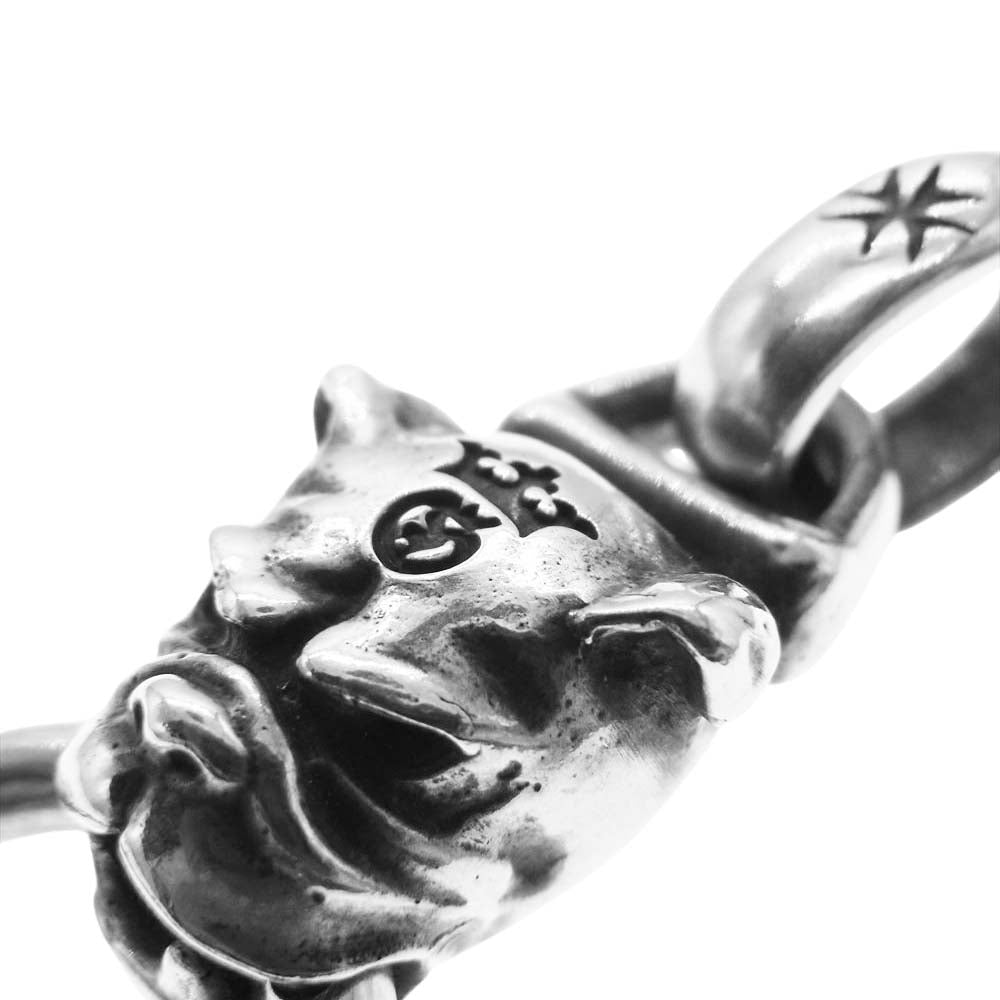 GABOR ガボール ギャランティ付属 Hali Bulldog Pendant ハーフ ブルドッグ ペンダント トップ シルバー系【中古】