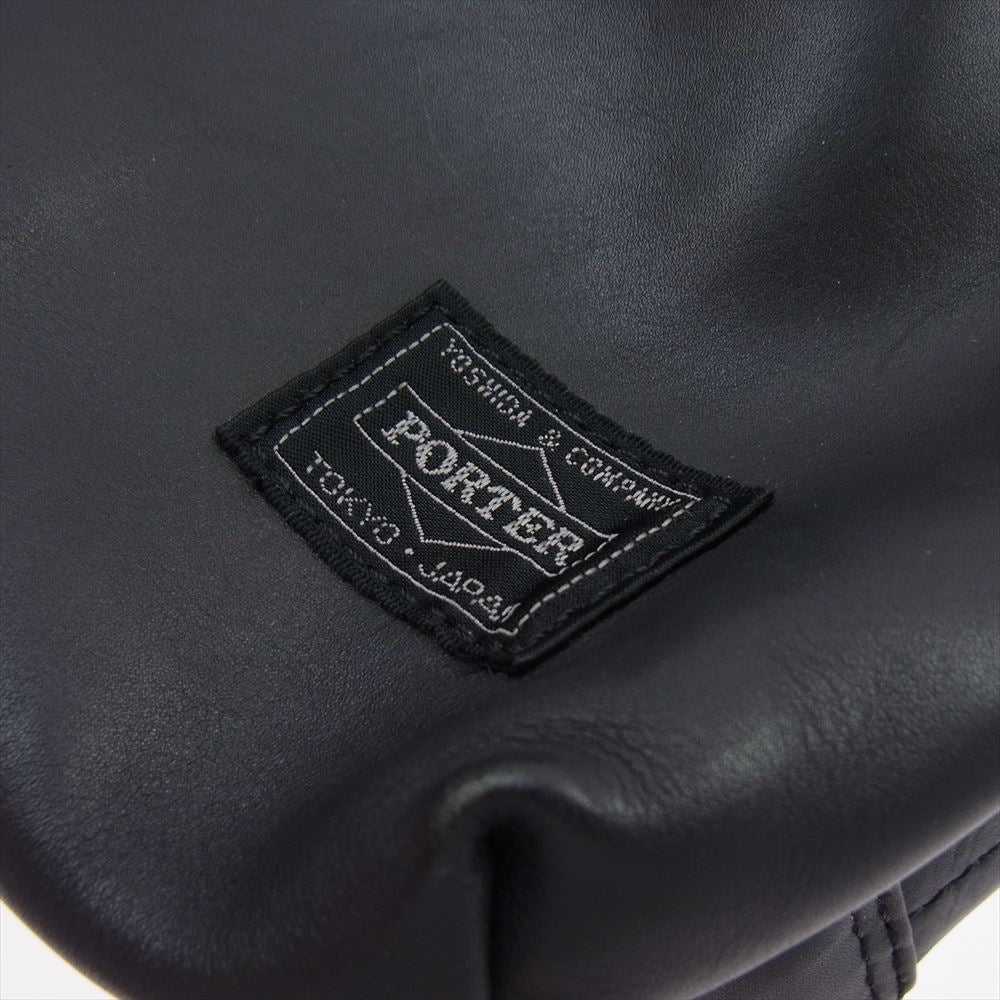 PORTER ポーター 023-03799 吉田カバン ALOOF アルーフ ワンショルダー バッグ カーフレザー ブラック系【中古】