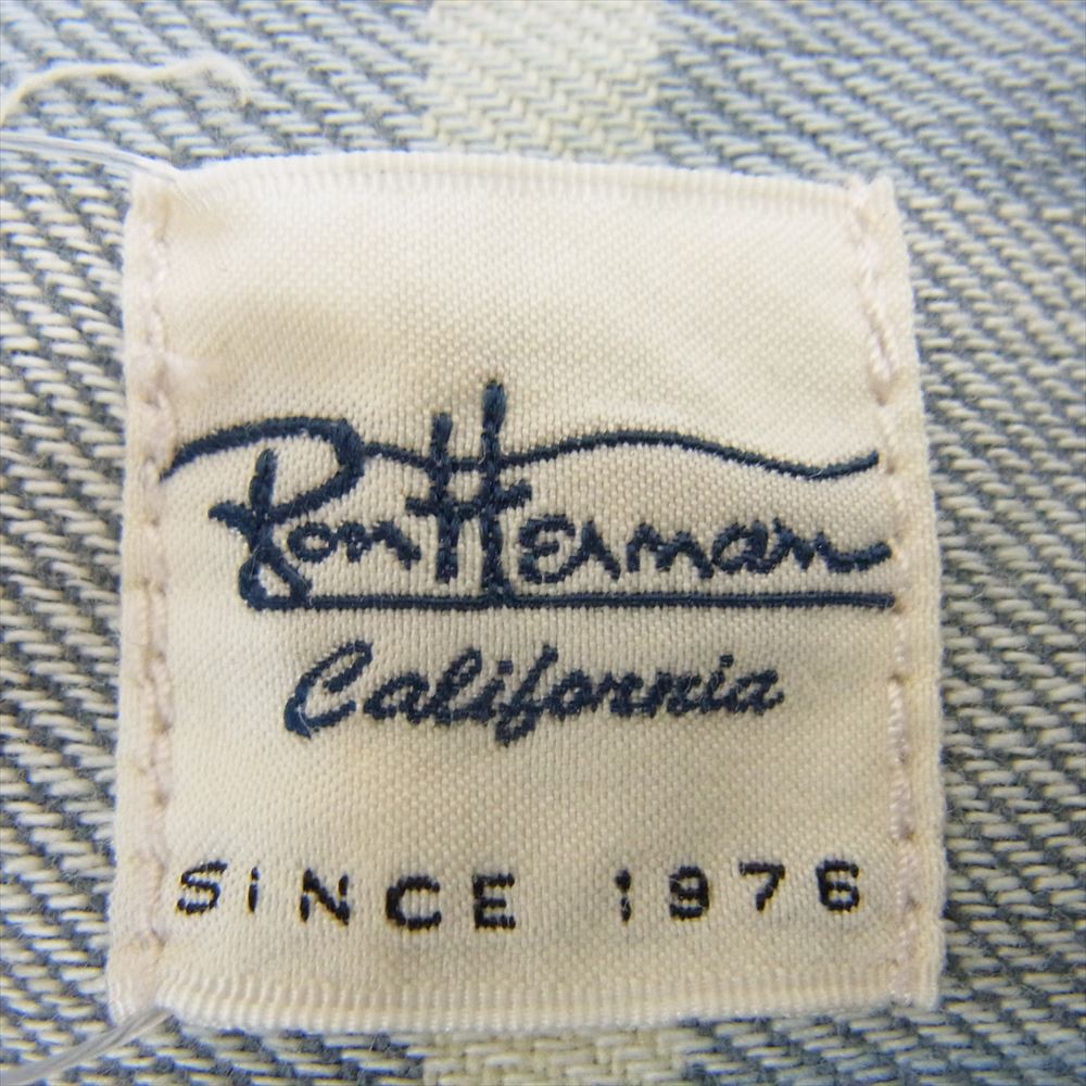 Ron Herman ロンハーマン 2920700069 Bleach Check shirt ブリーチ加工 コットン チェック ネル 長袖 シャツ M【中古】