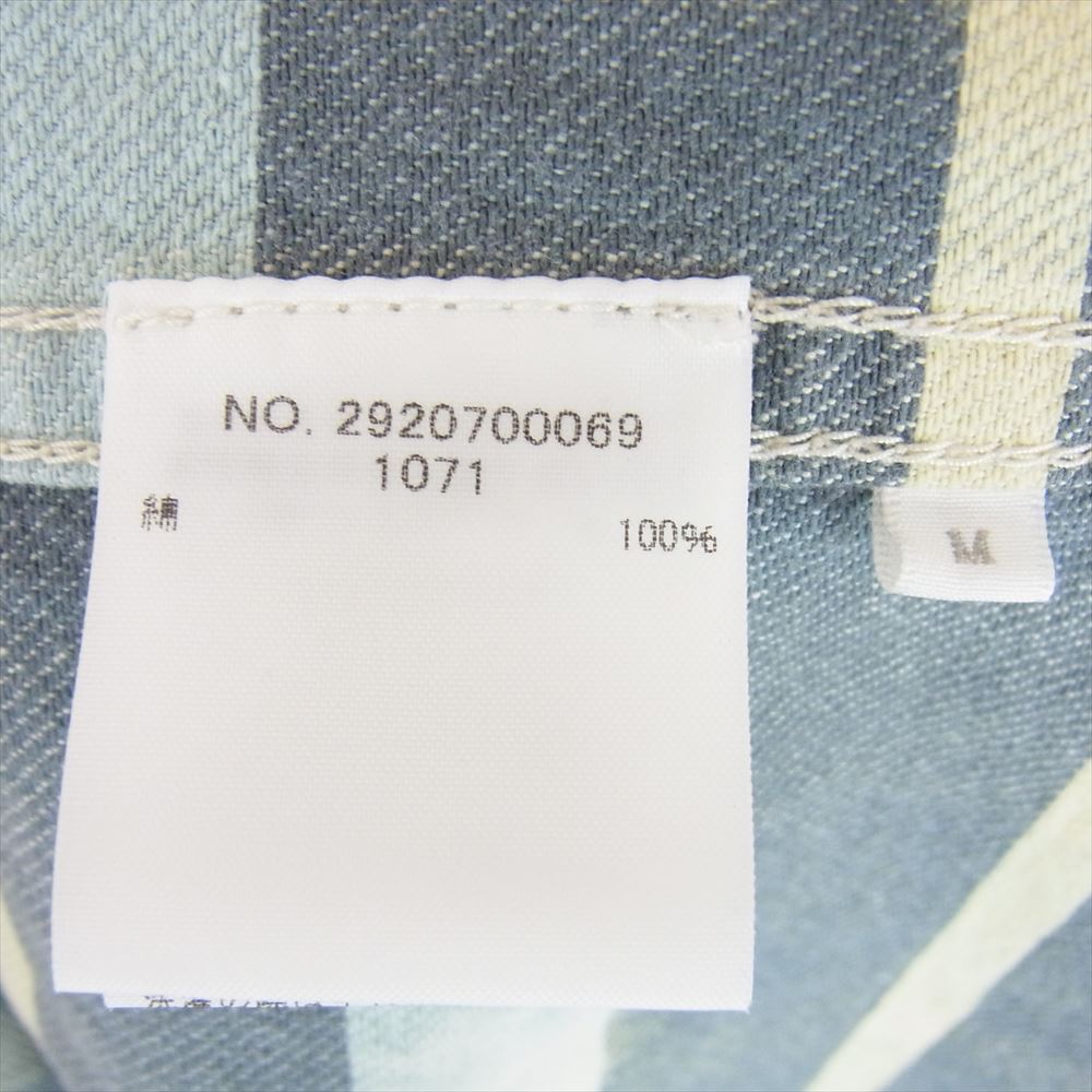 Ron Herman ロンハーマン 2920700069 Bleach Check shirt ブリーチ加工 コットン チェック ネル 長袖 シャツ M【中古】