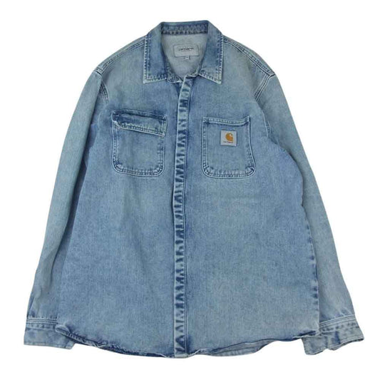 Carhartt カーハート I029212 SALINAC SHIRT JACKET ロゴパッチ デニム シャツ インディゴブルー系 XL【中古】
