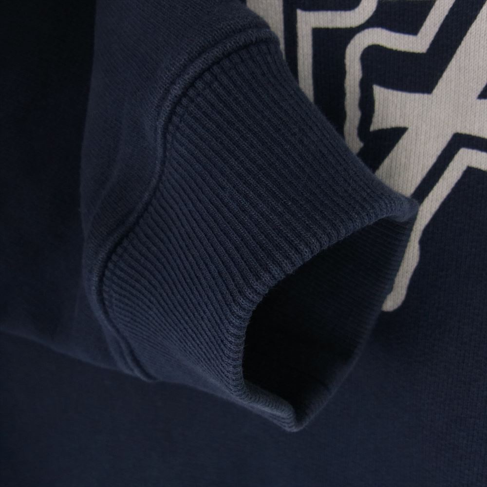 KENZO ケンゾー 22AW SEASONAL GRAPHIC HOODIE 1970 ロゴ プリント グラフィック フーディー パーカー ネイビー系 USXL【中古】