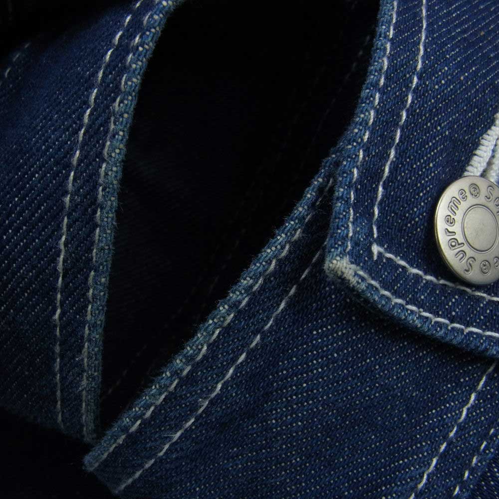 Supreme シュプリーム 20AW Smurfs Denim Trucker Jacket スマーフ デニム トラッカー ジャケット インディゴブルー系 L【中古】