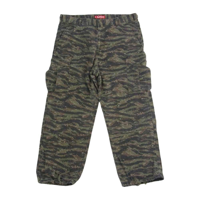 Supreme シュプリーム 24SS CARGO PANT Olive Tiger Camo カーゴ パンツ オリーブ タイガー カモ 迷彩 オリーブグリーン系 36【中古】