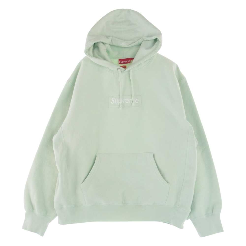 Supreme シュプリーム 23AW Box Logo Hooded Sweatshirt Light Green ボックスロゴ スウェット パーカー ライトグリーン ライトグリーン系 M【極上美品】【中古】