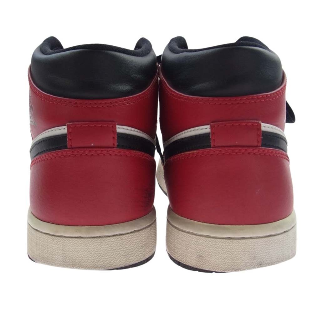 NIKE AIR JORDAN ナイキ ジョーダン 554724-069　 AJ1 MID CHICAGO BLACK TOE エアジョーダン1 ミッド シカゴ ブラック トゥ スニーカー レッド系 ホワイト系 ブラック系 27cm【中古】