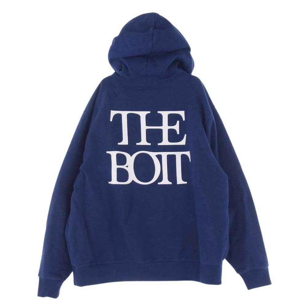 ボット 213SPBOTT01 PAN EXCLUSIVE THE BOTT HOODIE バックプリント フーディー プルオーバー パーカー ネイビー系 L【中古】