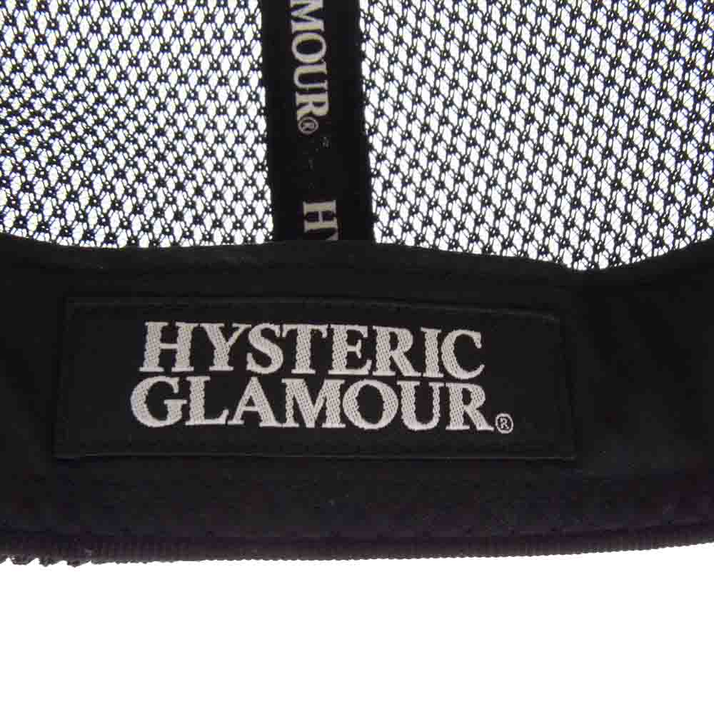 HYSTERIC GLAMOUR ヒステリックグラマー 02211QH01 HYSTERIC UNLIMITED アンリミテッド ロゴ メッシュ キャップ 帽子 ブラック系 ホワイト系 FREE【中古】