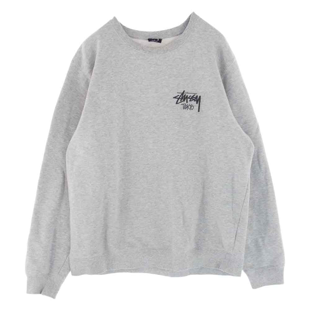 STUSSY ステューシー TOKYO LOGO BASIC SWEAT トーキョー  ロゴ ベーシック スウェット トレーナー グレー系 L【中古】