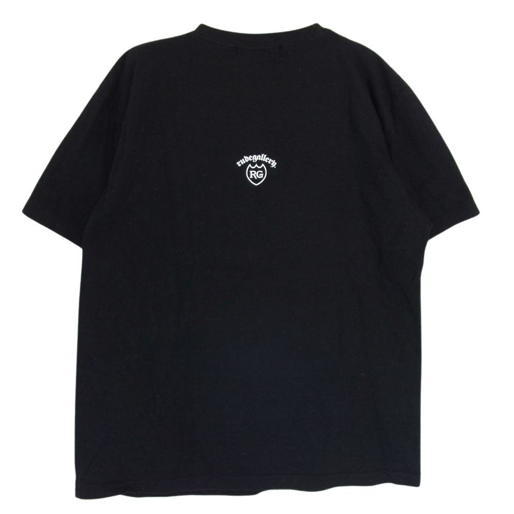 RUDE GALLERY ルードギャラリー Rockin' Jelly Bean ロッキンジェリービーン プリント Tシャツ 半袖 ブラック系 XL【中古】