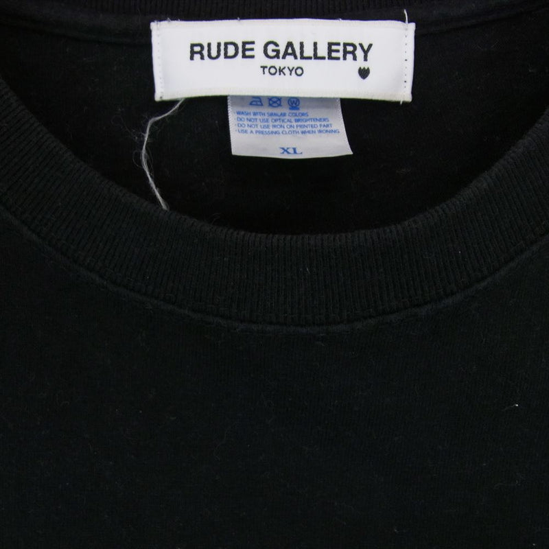 RUDE GALLERY ルードギャラリー Rockin' Jelly Bean ロッキンジェリービーン プリント Tシャツ 半袖 ブラック系 XL【中古】