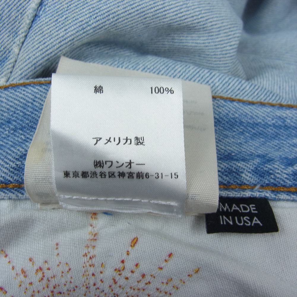 アトリエ&リペアーズ Levis リーバイス リメイク 刺繍 デニム パンツ インディゴブルー系 34【中古】