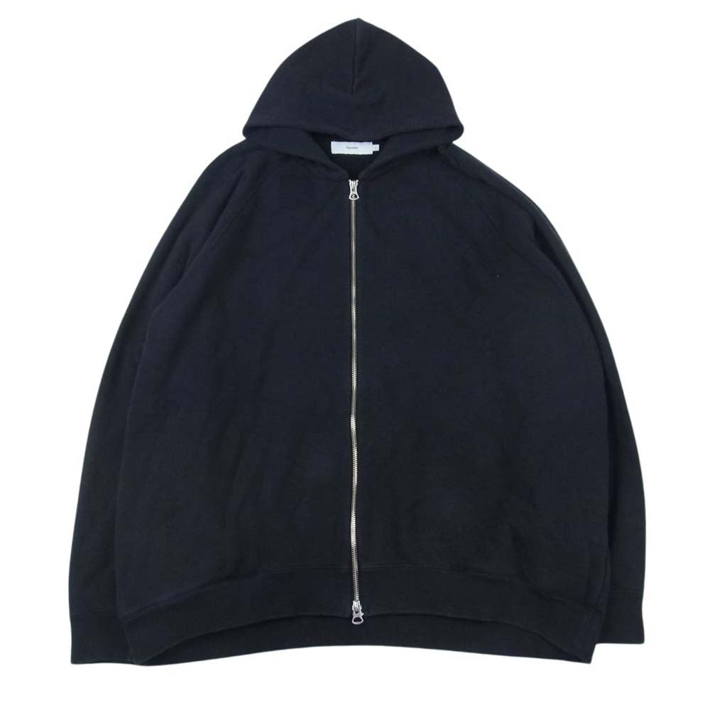 GRAPHPAPER グラフペーパー GU211-70173B LOOPWHEELER Full Zip Parka ループウィラー ラグランスリーブ フルジップ パーカー ブラック系 2【中古】