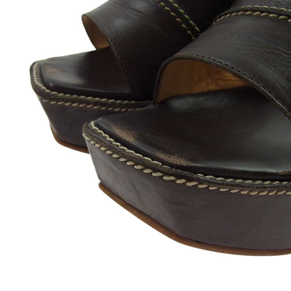 セルジオロッシ イタリア製 ヒール サンダル ブラウン系 35.5【中古】
