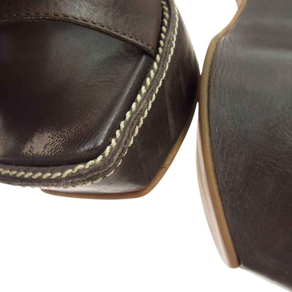 セルジオロッシ イタリア製 ヒール サンダル ブラウン系 35.5【中古】