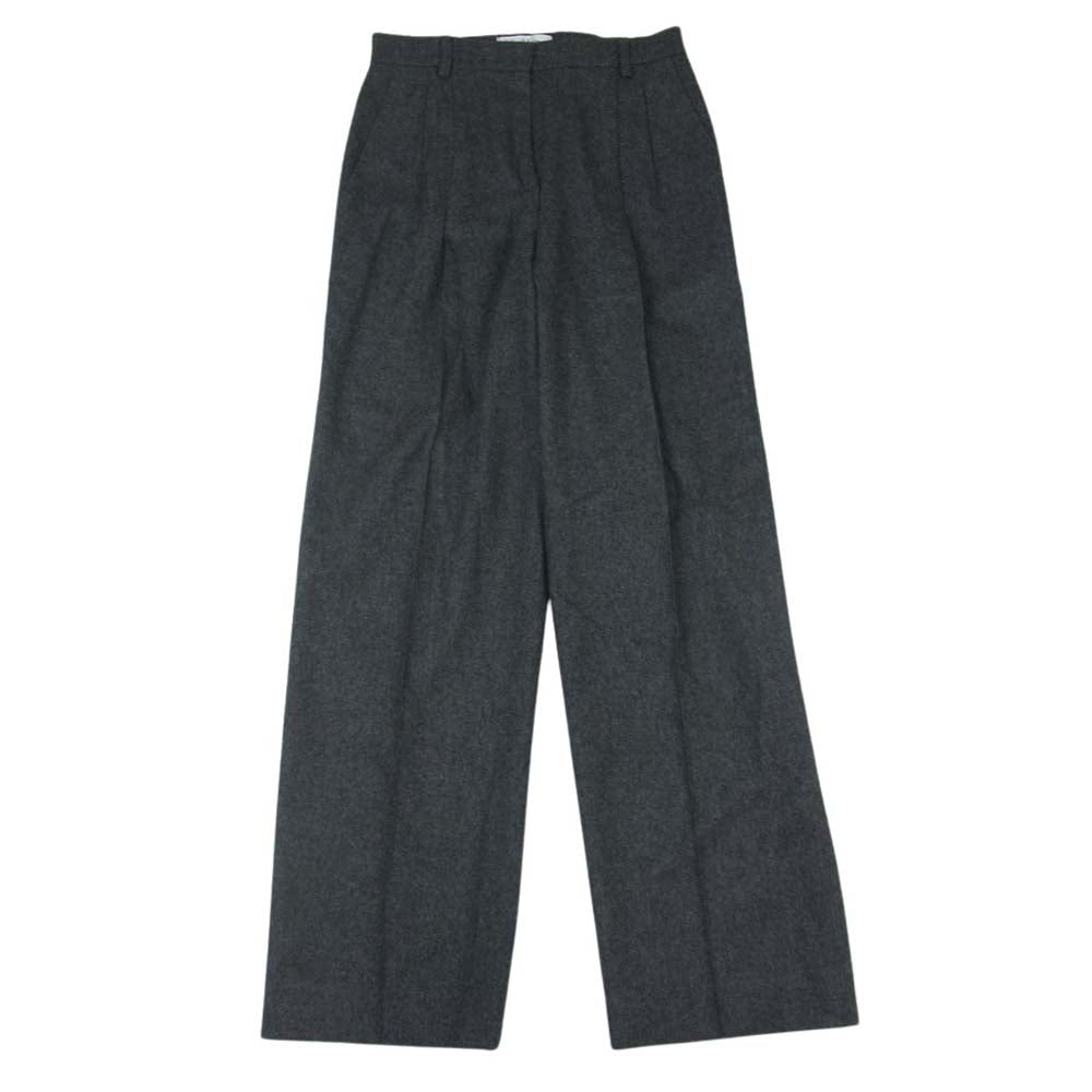 MAX MARA マックスマーラ 2タック ウール スラックス パンツ グレー系 34【中古】