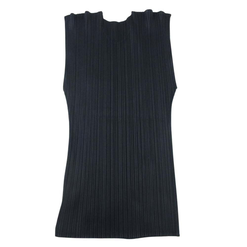 ISSEY MIYAKE イッセイミヤケ PP04-JK601 PLEATS PLEASE プリーツ プリーズ プリーツ加工 ノースリーブ タンクトップ ブラック系 3【中古】
