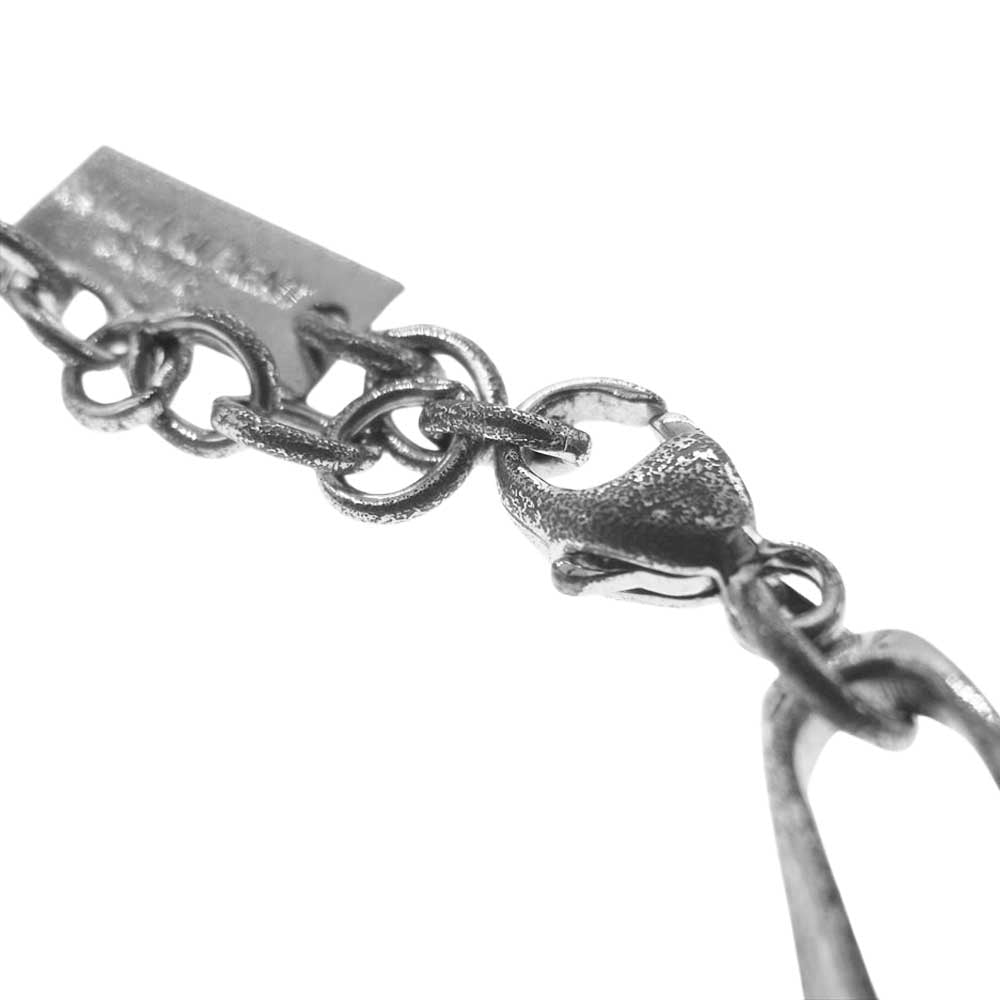 SAINT LAURENT サンローラン プレート ロゴ シルバー ブレスレット 【中古】