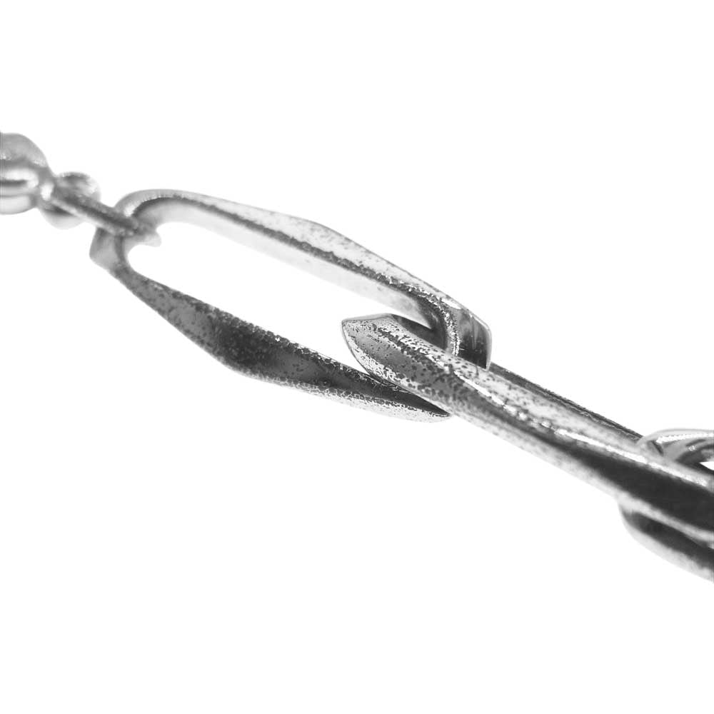 SAINT LAURENT サンローラン プレート ロゴ シルバー ブレスレット 【中古】