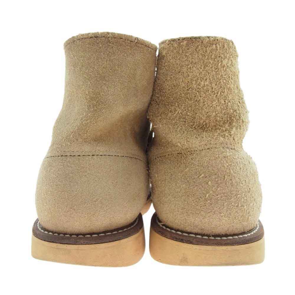 RED WING レッドウィング 8167 刺繍羽根タグ Classic Round クラシックラウンド スエード レザー レースアップ ワーク ブーツ シューズ ベージュ系 US7.5E【中古】