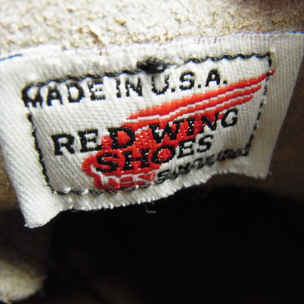 RED WING レッドウィング 8167 刺繍羽根タグ Classic Round クラシックラウンド スエード レザー レースアップ ワーク ブーツ シューズ ベージュ系 US7.5E【中古】