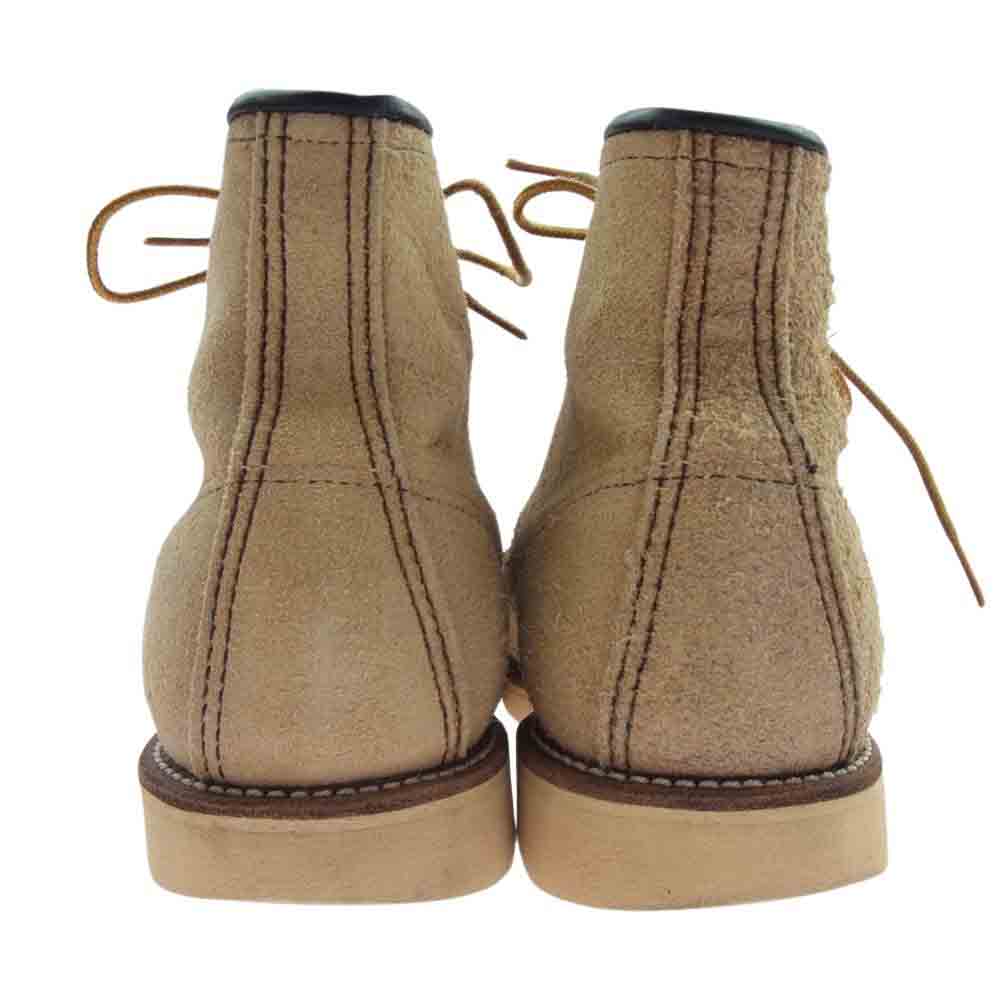 RED WING レッドウィング 8173 刺繍羽根タグ CLASSIC MOC TOE クラシック モックトゥ スエード レザー レースアップ ブーツ シューズ ベージュ系 US7E【中古】
