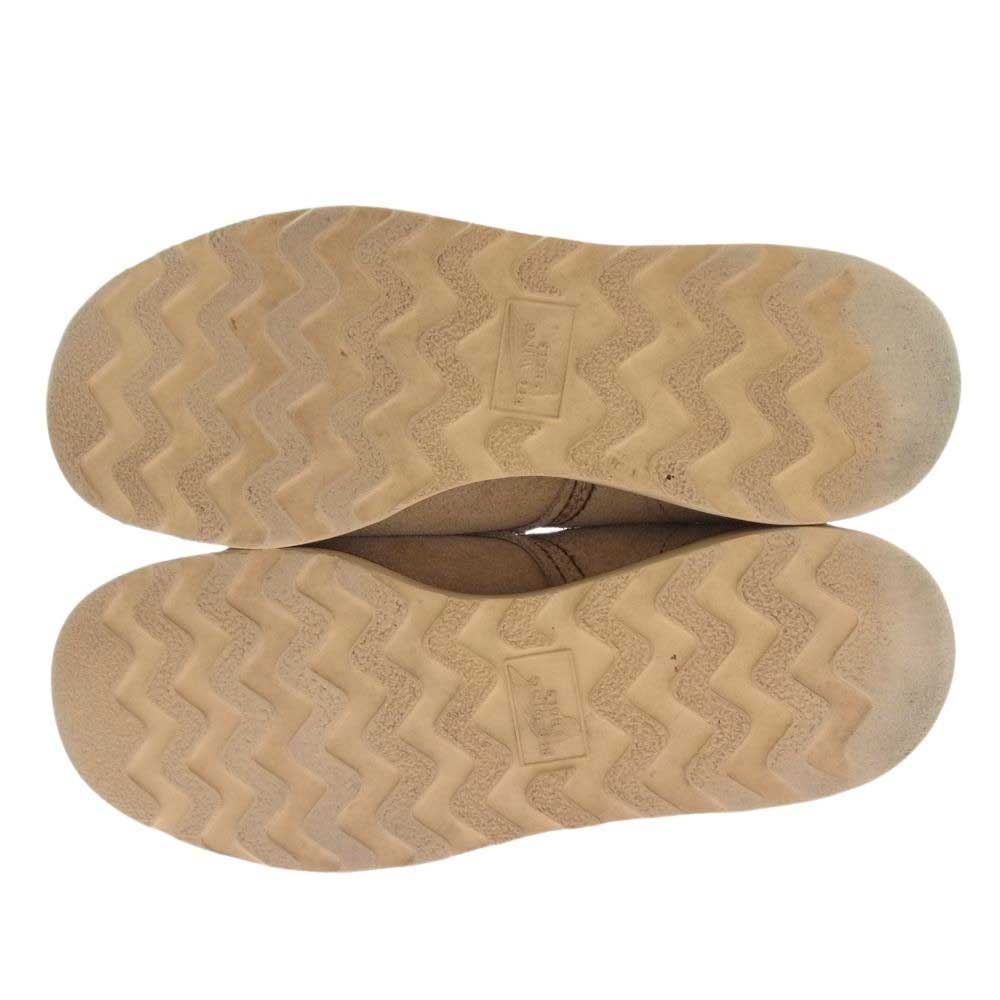 RED WING レッドウィング 8173 刺繍羽根タグ CLASSIC MOC TOE クラシック モックトゥ スエード レザー レースアップ ブーツ シューズ ベージュ系 US7E【中古】