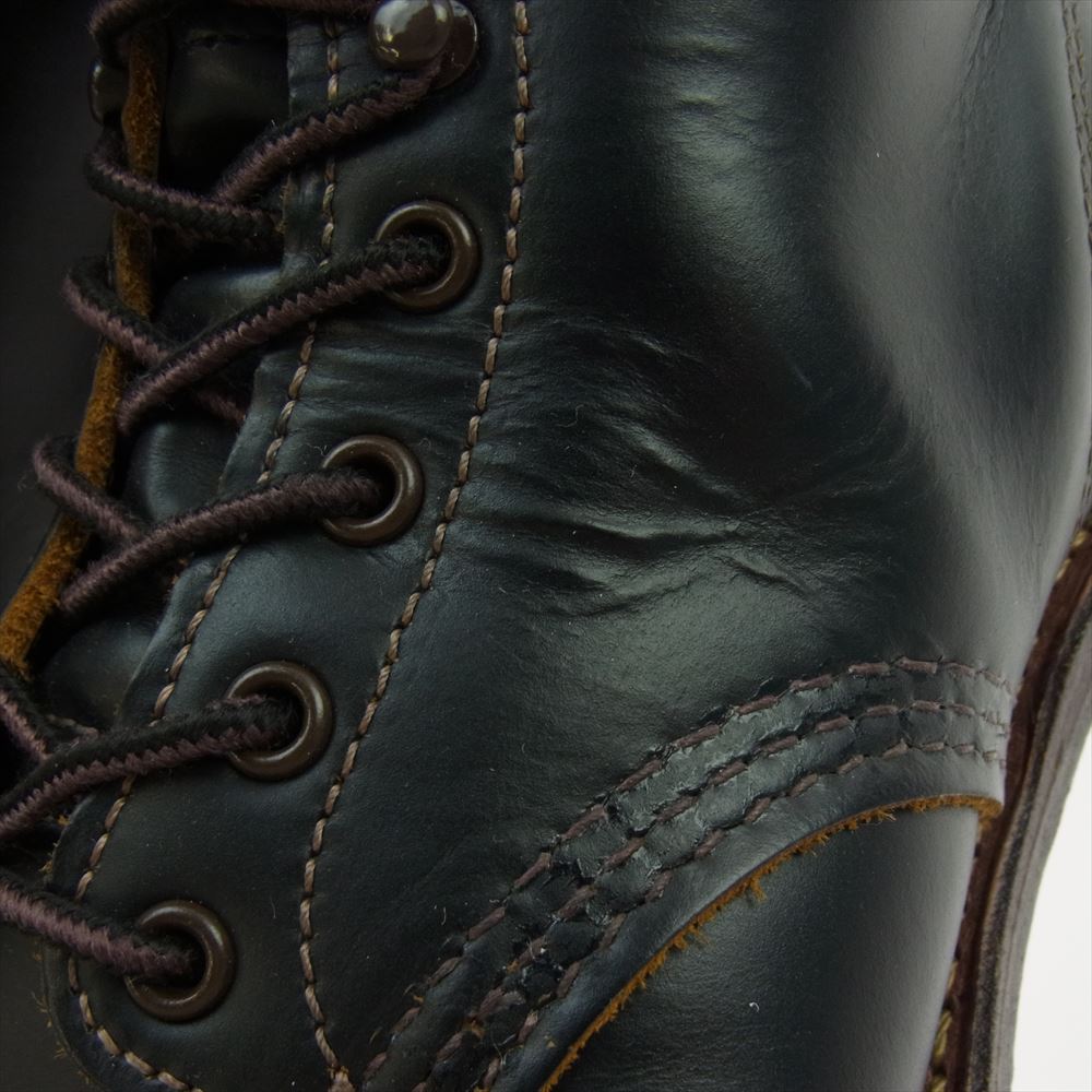 RED WING レッドウィング 9060 BECKMAN FLATBOX ベックマン フラットボックス レザー レースアップ ワーク ブーツ シューズ ブラック系 24.5cm【中古】